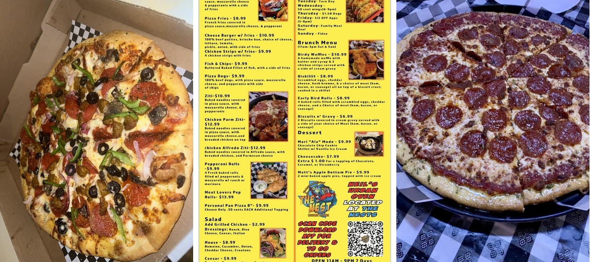 Neil's Urban Oven To Go Menu