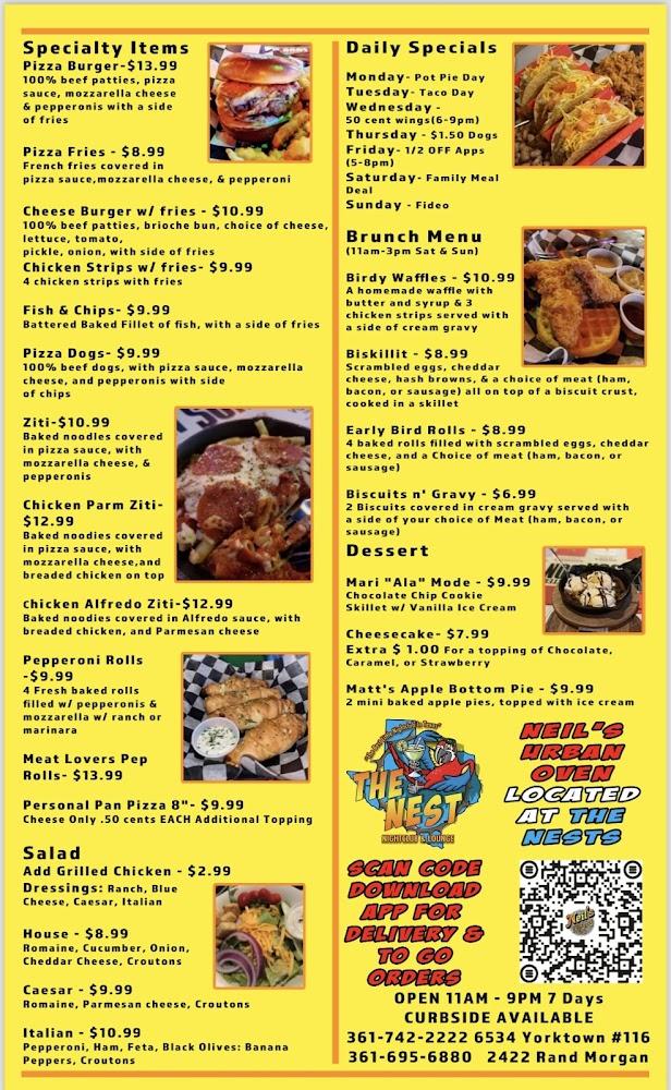 Neil's Urban Oven To Go Menu image 1